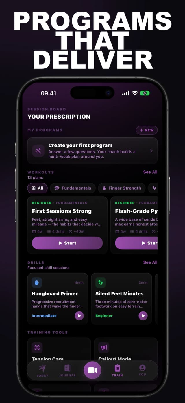 Bouldering AI app screen 4